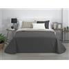Estoralis - AVA | Copriletto Mezza Stagione in Morbida Microfibra | Trapunta Leggera e Double Face | Grigio/Antracite | Per letto da 105 cm. (200 x 270 cm. Larghezza x Altezza)
