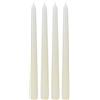 Dekohelden24 Candele a spillo, candele da tavola, candele da tavolo, candele da tavolo, candele candeliere in set da 4 pezzi, colore bianco, contenuto della confezione: 4 pezzi, dimensioni: H/Ø ca. 25