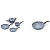 Moneta Aria Finegres Batteria 5 Pezzi, Alluminio, Grigio & Aria Finegres Wok (padella Saltapasta) 28 cm 1 manico Aria anche per induzione