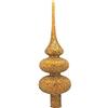 Ornex Puntale ornamentale (28x7cm) in vetro soffiato e decorato a mano per albero di Natale, oro