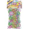 CRAZE LOOPS BAG 600 - Confezione di ricarica per elastici a telaio con 600 elastici e 10 chiusure, mix di colori, 100% silicone skin-friendly