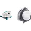 Intex Pulitore automatico per piscina Zx300 Deluxe & Spot Piscina Led Magnetico, Bianco Grigio