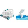 Intex Pulitore automatico per piscina Zx300 Deluxe & Spruzzatore per piscina a LED multicolore - Spruzzatore LED multicolore - Per piscine a prisma e ultra telaio, bianco