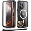 Beeasy Cover per iPhone 16 Pro Max Impermeabile IP68 con MagSafe, 360 Militare Antiurto Indistruttibile Resistente Doppia Protezione Custodia, Ermetica Antipolvere Subacquea Waterproof Case, 6.9