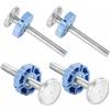 Lonely high heels Cancelletto di Sicurezza Recinto per Bambini Metal 4 Set M10 Barre Filettate Barriera in Metallo per Cancelli di Sicurezza per Cancelli Bambini Scale (Bianco)