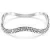 Swarovski Bracciale rigido Sublima, Taglio Round, Bianco, Placcato rodio