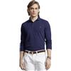 Ralph Lauren Polo a maniche lunghe in piquet Custom Slim Fit, blu, XXL