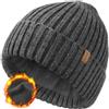 FURTALK Beanie Hat Uomini Donne Cappelli Invernali Foderati in Pile Cappello Termico Caldo Cappello a Maglia Cuffed Beanie Unisex Plain Skull cap