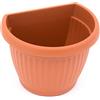 Prosperplast Terra - Vaso da parete in plastica Terra, colore terracotta, 27 cm