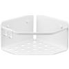 TATAY Mensola Bagno Senza Foratura Mensola Doccia Angolare Alluminio | Include Viti e Sistema Fissaggio Quick Fix | Resistente all'Umidità | Moderno | 20 x 12 x 20cm - Modello Serenity - Bianco Artico