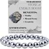 Bivei Terahertz - Potenziamento energetico - signora braccialetto perline 8mm semiprezioso cristallo naturale elastico elastico cristallo accessori regalo di yoga
