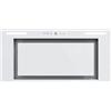 GLOBALO Cappa aspirante da incasso 60 cm, cappa da cucina per mobile base, cappa aspirante da cucina per mobile base serie Steel, acciaio verniciato, vetro temperato, Materi 60.1 White