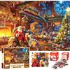 POPOYU Calendario dell'Avvento Natalizio 2024 Puzzle per Bambini, 19.7x27.6 Pollice,1008 Pezzi, 24 Giorni Divisi in 24 Scatole,Puzzle di Natale per Conto Alla Rovescia per Adulti e Bambini Regali