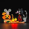 BrickBling Set di luci a LED per Lego 40570 Halloween Gatto e topo (non Lego), Set di luci decorative per Lego Halloween Gatto e topo Giocattolo creativo per adulti e bambini