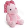 VANLINNY Peluche Bambina, Regali per ragazze, Dinosauro Peluche di Pezza Morbida e Sicura per Bambini, Perfetto per Ragazzi, Ragazze, Compleanno, Natale (24CM, Rosa)