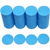 SmartDealsPro - Set di 100 contatori in plastica opaca, 25 mm, con scatola portaoggetti (Celeste)