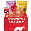 Dog Heroes Party Box per Cani - 4 Pack di Cibo Umido al Tacchino + Premietti ai Semi di Zucca e Mirtillo, Pallina, Bandana, Peluche - 100% Naturale - Senza Cereali - Made in Italy