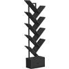HOOBRO Scaffale a Forma di Albero, Libreria a 9 Livelli, Organizzatore per Libri, Portaoggetti per CD, Stile Vintage, per Soggiorno, Camera da Letto, Studio, Nero EBK18SJ01G1