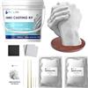 INK LAB Kit Calco Mani Coppia Kit Gesso per Stampi Mani 3D Comprende Accessori e Istruzioni Kit Stampo Mani Gesso per Coppia Famiglie Matrimonio Amici Adulti Bambini