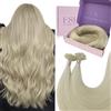 Fshine Extension Cheratina Capelli Veri Biondo Platino Capelli Umani Veri 35cm 50g Cheratina Per Extension Capelli Hair Extensions Seamless #60