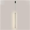 Klobvtt moderna lampada a sospensione a LED lampada a sospensione a striscia lineare lampadario minimalista illuminazione a soffitto per interni, lampade a sospensione in metallo nero per soggiorno ca