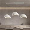 CNMKLM Lampada a sospensione moderna lampadario Bianco opaco Sala da pranzo Base E27 Stile Wabi-Sabi illuminazione a soffitto per Soggiorno tavolo da pranzo Isola della cucina(B,30CM)