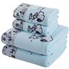 CCSYM Asciugamani 2 Pezzi, 1 Asciugamano 1 Asciugamano da Bagno, Microfibra, Asciugamano Assorbente, Telo Mare Set Cane Blu Nuvole