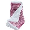 Viterbo Biancheria Coperta Plaid In Morbido E Caldo Pile In Lana Merinos Stampato Ginevra 3 Misure Disponibili (Stripes Fucsia, 130x160CM (503))