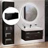 neoro n80 fumo mobile La: 100 cm con 1 scomparto estraibile, con vetro Parsol su telaio in alluminio, BN0433SG, n80 [Mobili da Bagno > Mobili Lavabo]