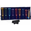 NEWFUN Diapason, diapason curativo, Set di diapason da 8 pezzi, set di diapason dei chakra per la terapia del suono, vibrazioni di bilanciamento, 2 martelli in silicone, 1 borsa di stoffa