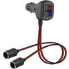 GELRHONR Auto 2 Prese Accendisigari Splitter 2 in 1 2 Luci di Controllo del ColoreInterruttori Accendisigari Presa 12V /15A 30CM