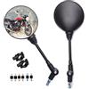 KEEPDSGN Moto Specchietto Retrovisore Omologati, Universali 7/8 22mm Specchietti Moto Manubrio Pieghevoli con M10 M8 Filettato per Street Bike Sport Bike Scooter ATV Quad Cruiser Cafe Racer