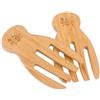 Dan&Co Set di posate per insalata in legno di bambù, 18 x 10 cm, eleganti mani per insalata in bambù, pinze per insalata ecologiche, pinze per insalata di alta qualità, spessore 1,5 cm
