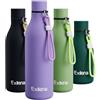 Exllena Borraccia Termica 750 ml con Cavo di Trasporto - 100% A Tenuta Stagna - Borraccia 750ml/500m/350ml Acciaio Inox a Doppia Parete - Mantieni Freddo/Caldo - Senza BPA(Viola)