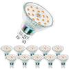 KEJIYILT Lampadina LED 6W Equivalente 65W, GU10 LED 700lm 2700K Bianco Caldo, Non dimmerabile, Angolo di Luce 120° 10 Pezzi - Bianco Caldo 2700K