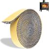SIGANDG Guarnizione per Camino, Guarnizione stufa a legna, Corda ermetico autoadesivo per stufa, caminetti, porta del forno, forni, caldaie, Striscia sigillante resistente al calore (3mm x 10mm x 3m)