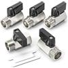 Bwintech 5 Pz 3/8 BSP Femmina x Maschio nichelato Ottone Mini Valvola A Sfera Valvola di Stop