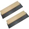 AERZETIX - Set di 2 - Spatola per fughe raschietto per piastrelle in gomma - 200mm - cazzuole per fughe - manico in legno - utensile per terracotta - C50036