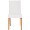 Mendler Set 2X sedie Littau Ecopelle Opaca Soggiorno Cucina Sala da Pranzo 56x43x90cm Bianco Piedi Chiari
