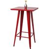 Mendler Tavolo tavolino Bar Quadrato Design Industriale HWC-A73 105x60x60cm Metallo Rosso