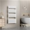 [neu.haus] Scalda Asciugamani da Parete Radiatore Scaldasalviette per Bagno Termoarredo ad Acqua Calda 120 x 60 cm Attacco Basso Centrale - Bianco
