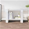 Annlera Libreria Bianco Lucido 100x30x51 cm in Legno Multistrato Mobile Salone Libreria Legno Libreria Scaffale Legno Book Shelf Mobile Camera da Letto Libreria Moderna Mobile Soggiorno