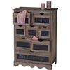Mendler Credenza cassettiera Lavagna Shabby Vintage Ermelo 87x60x30cm Legno di paulonia Marrone