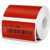 YIKIADA Etichette termiche rosse, 25 × 50 mm, in vinile, impermeabili, autoadesive, compatibili con M110/M220, confezione da 350