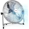 Duronic FN16 Ventilatore silenzioso da pavimento, tavolo 75W | Ventola in metallo 16" | 4 velocità | Inclinazione 90° | Macchina vento cromata | Casa, cucina, palestra, magazzini, ufficio