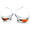 liuduo Whisky Bicchieri Per Liquore, Tumbler Rum Bicchiere Vino, Stile Classico Senza Stelo Calici, Regalo Personalizzato, Vetro Cristallo Cocktail, Tazzine Whiskey Grappa Cognac Bicchierini Tazze,2pcs