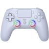 SUBSONIC - Controller wireless per PS4 / Playstation 4 - Controller Bluetooth con LED, vibrazione e jack per cuffie - Bianco [playstation_4]