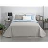 Estoralis - AVA | Copriletto Mezza Stagione in Morbida Microfibra | Trapunta Leggera e Double Face | Beige/Azzurro cielo | Per letto da 105 cm. (200 x 270 cm. Larghezza x Altezza)