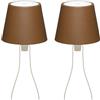 LA VILLE LUMIÈRE kit da 2 X MarieB Lampada LED Wireless, Ricaricabile e Dimmerabile, Abat-Jour per Interno/Esterno, 48h Autonomia, 3 Temperature di Luce, Alluminio, LVL(Mineral Corten)