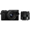 Panasonic Lumix GX880W | Fotocamera ibrida compatta + lente Lumix 12-32mm + 35-100mm (sensore 4/3 16MP, schermo inclinato. Touch Video 4K, Modalità Selfie Creative, WiFi) Nero - Versione Francese